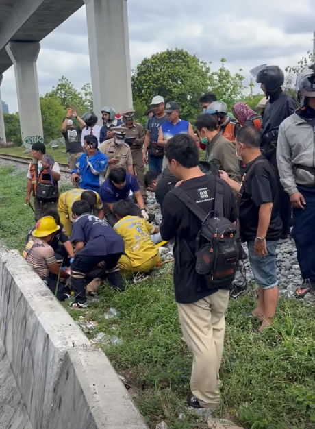rider hit train
