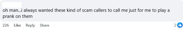 hope scammer will call him