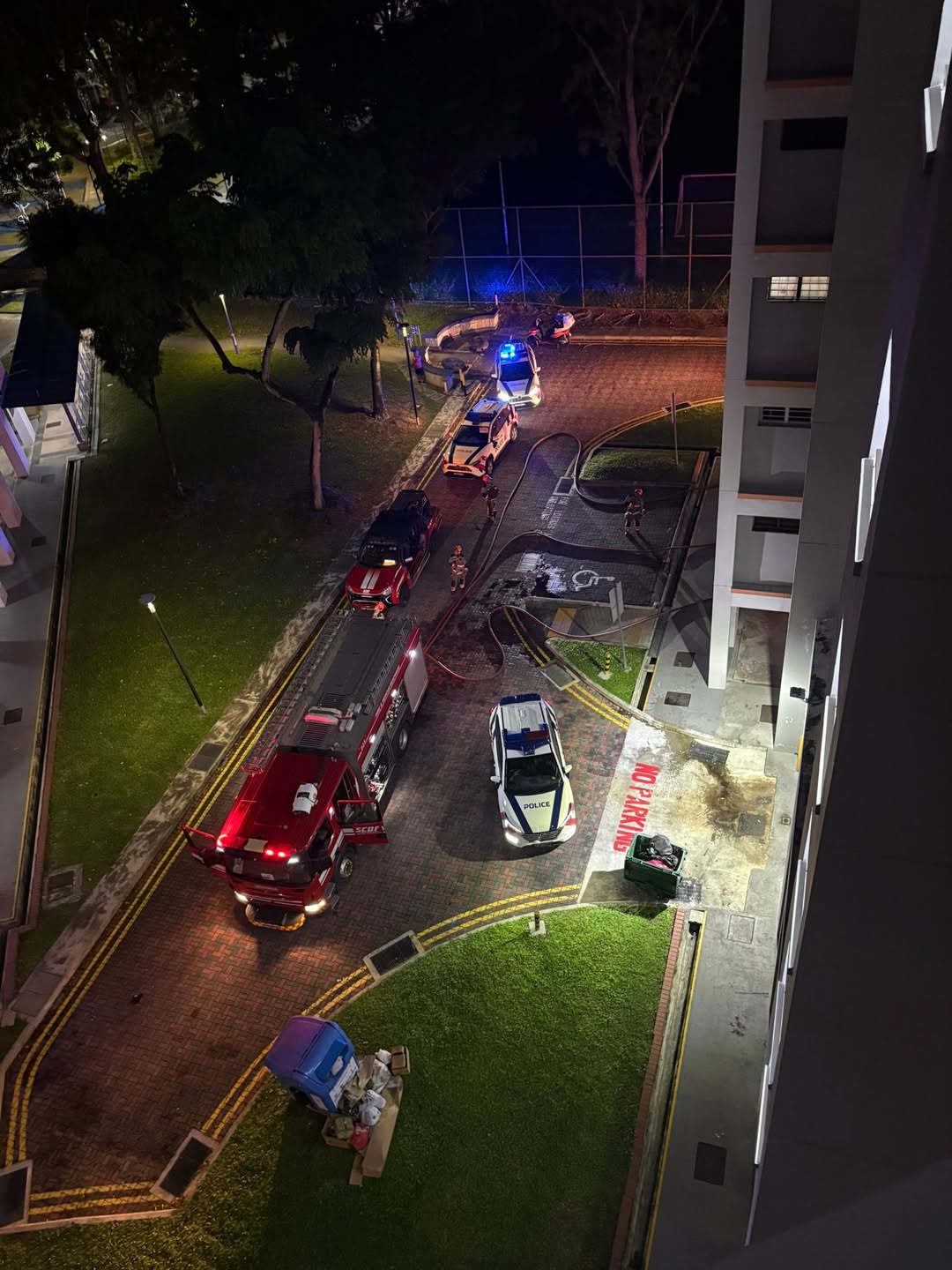 police car and fire truck