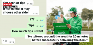 grabfood driver tip request