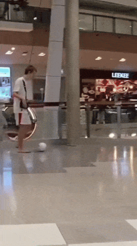 tourists football mall