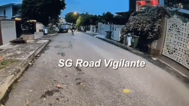 riding along road