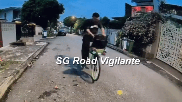 flung off bicycle