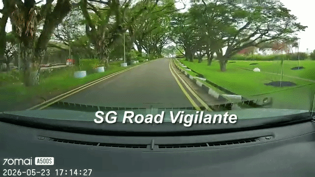driving along ECP service rd