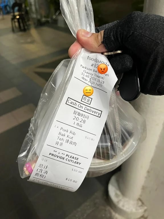 food order loan shark receipt
