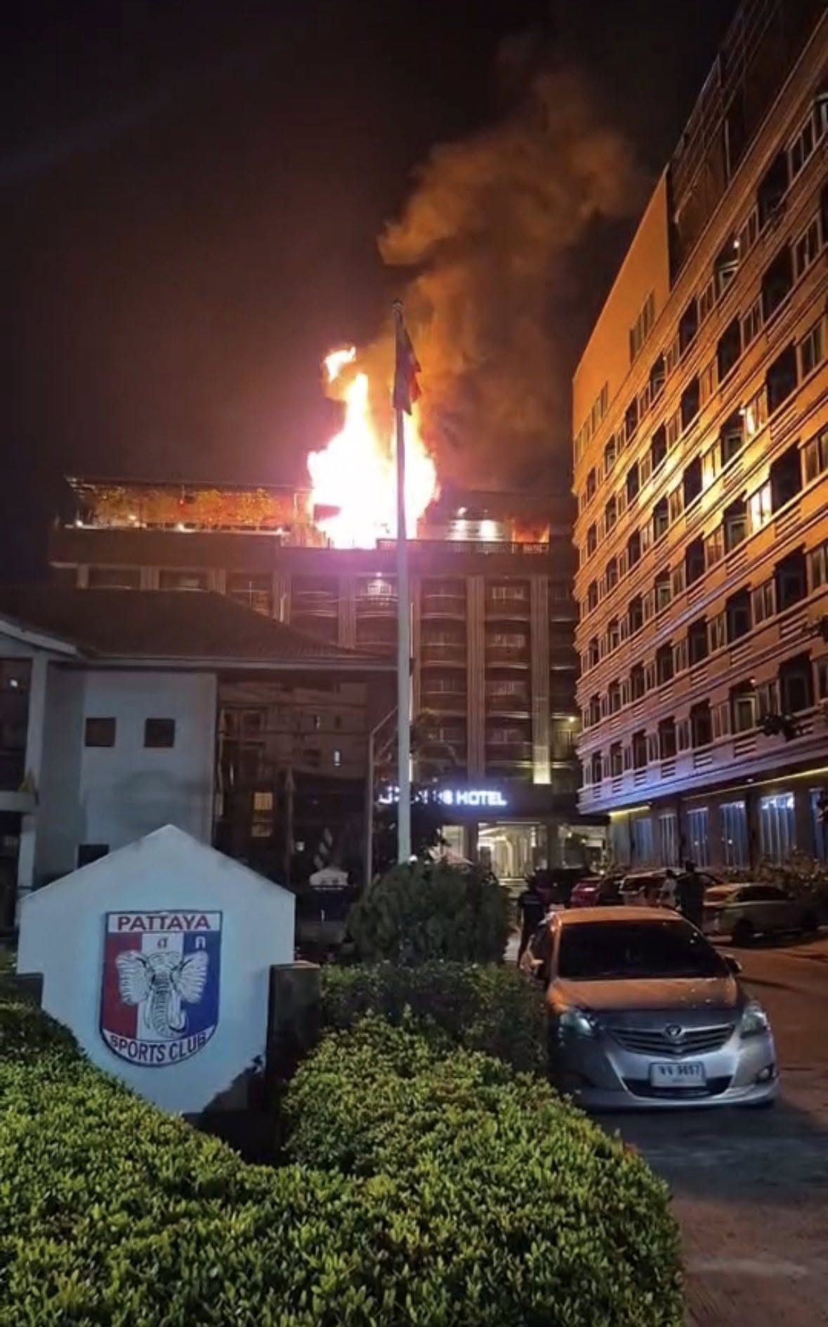 hotel fire thailand burned smoke