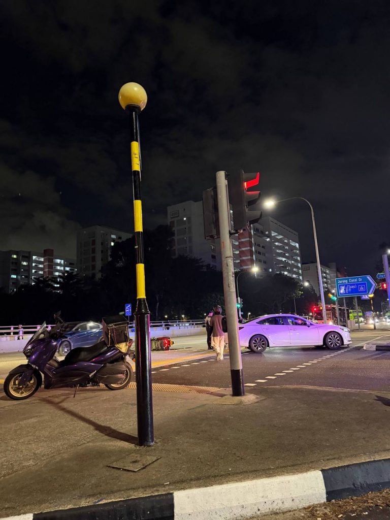 Motorcyclist sent to hospital after accident with car in Jurong, driver ...