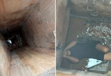 man trapped ditch malaysia