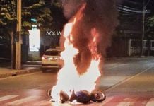 motorcycle flames bangkok