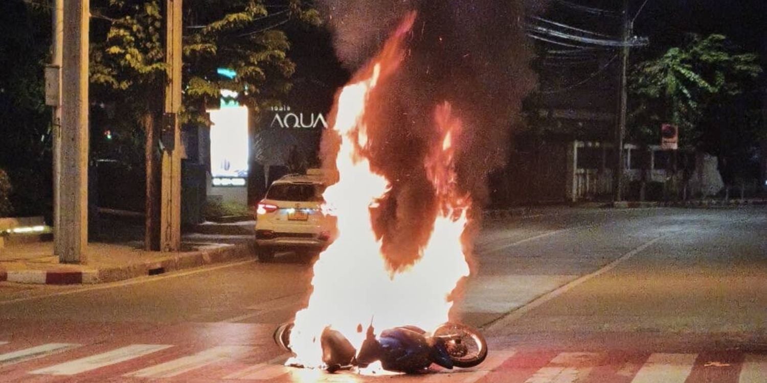 motorcycle flames bangkok