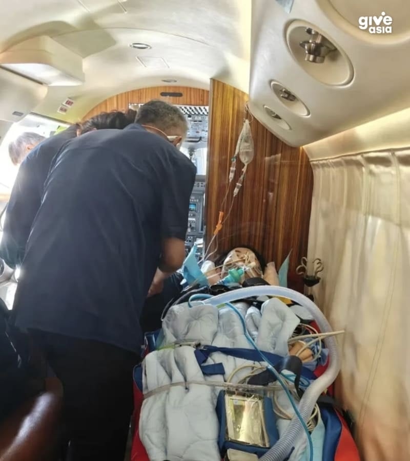 nus student icu drowning air ambulance