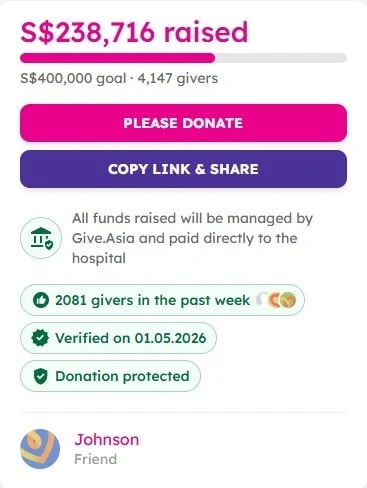 nus student icu drowning funds