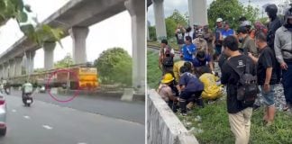 rider hit train