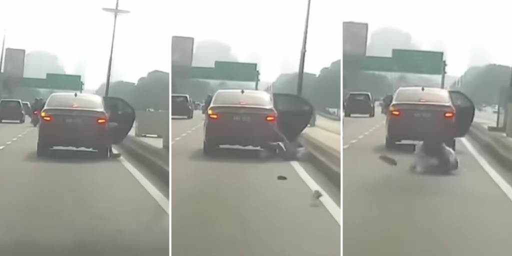 woman jumps off moving phv malaysia