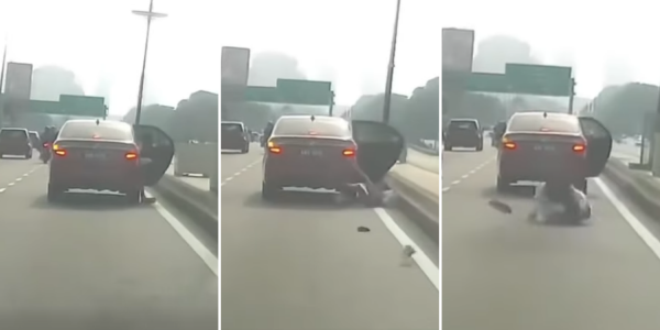 woman jumps off moving phv malaysia
