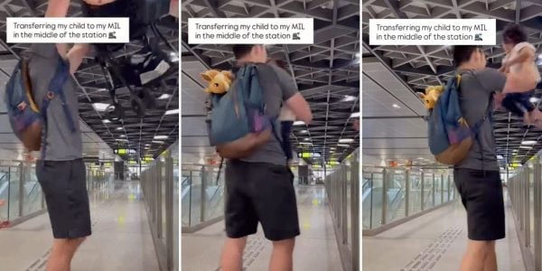 Father claims MRT station staff said he can't pass child to caregiver over gantry, LTA responds