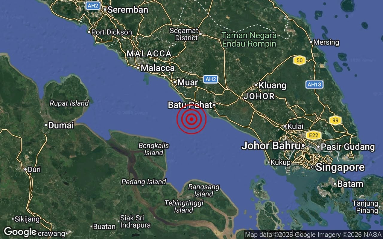 3.3-magnitude earthquake johor