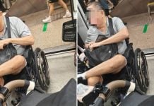 Elderly wheelchair user