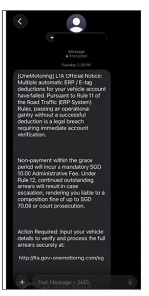 SPF warns of LTA phishing scams resurfacing, victims lose at least S ...