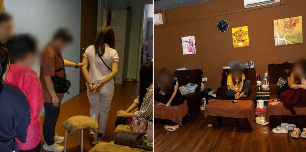 massage parlour raid jurong