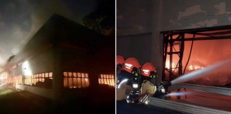 warehouse tuas fire