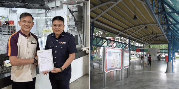 SBS Transit staff member awarded by police after helping catch suspected shoplifter at Ang Mo Kio Bus Interchange