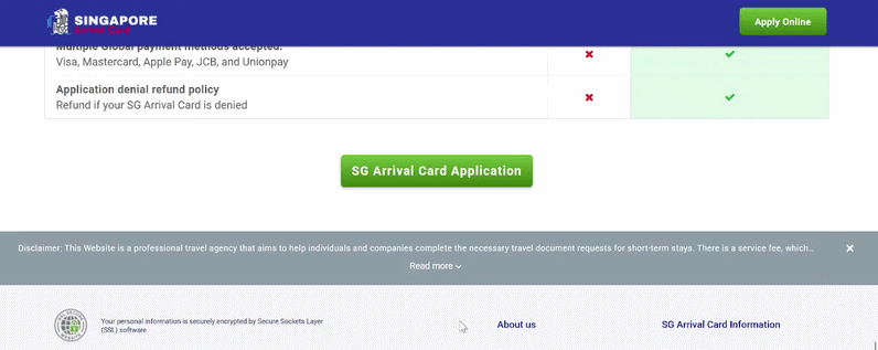 fake ica arrival card