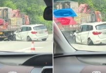 bmw lorry collided
