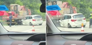 bmw lorry collided