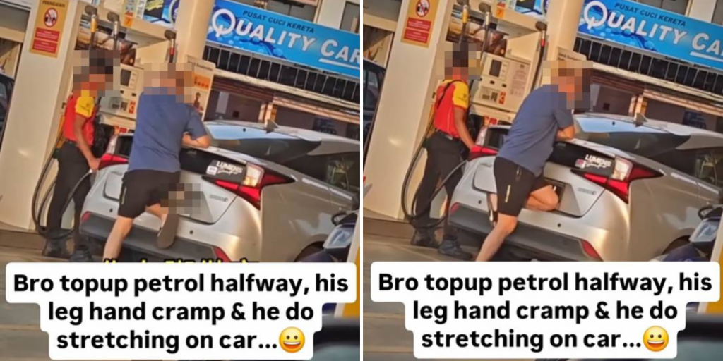 car driver shakes vehicle petrol
