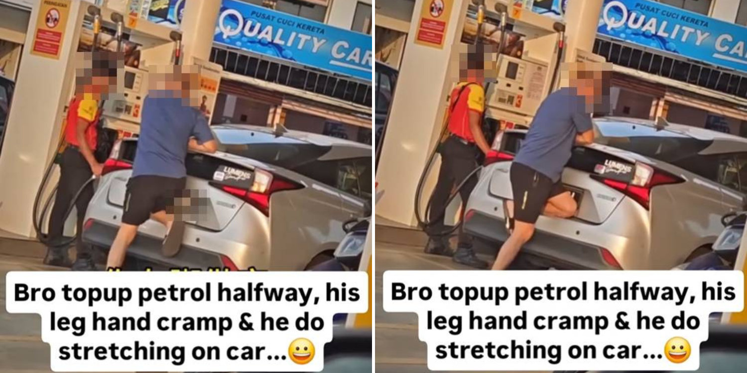 car driver shakes vehicle petrol