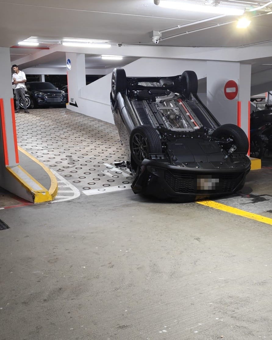car upside-down carpark