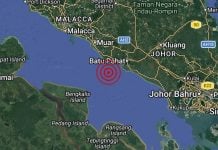 earthquake johor