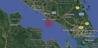 earthquake johor