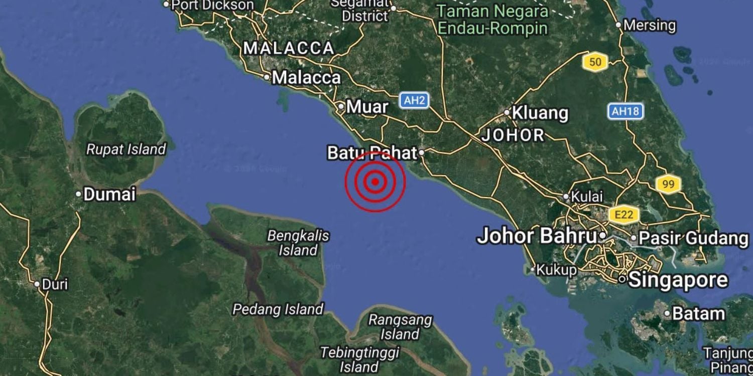 earthquake johor