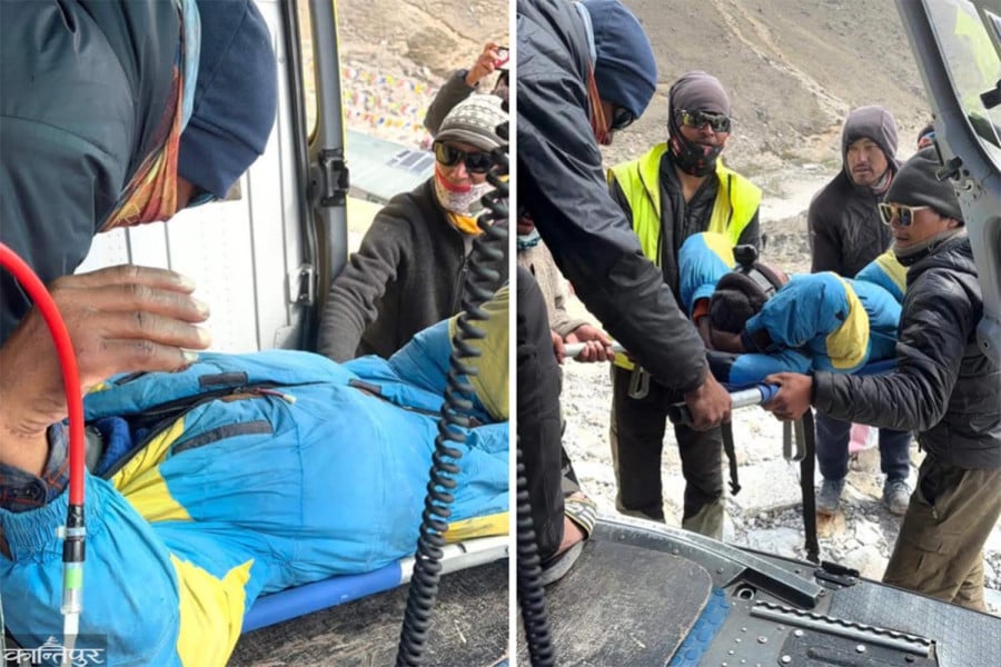 sherpa crawls everest base camp (1)