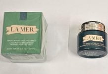 woman facial products