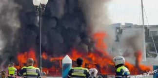 yacht fire sentosa