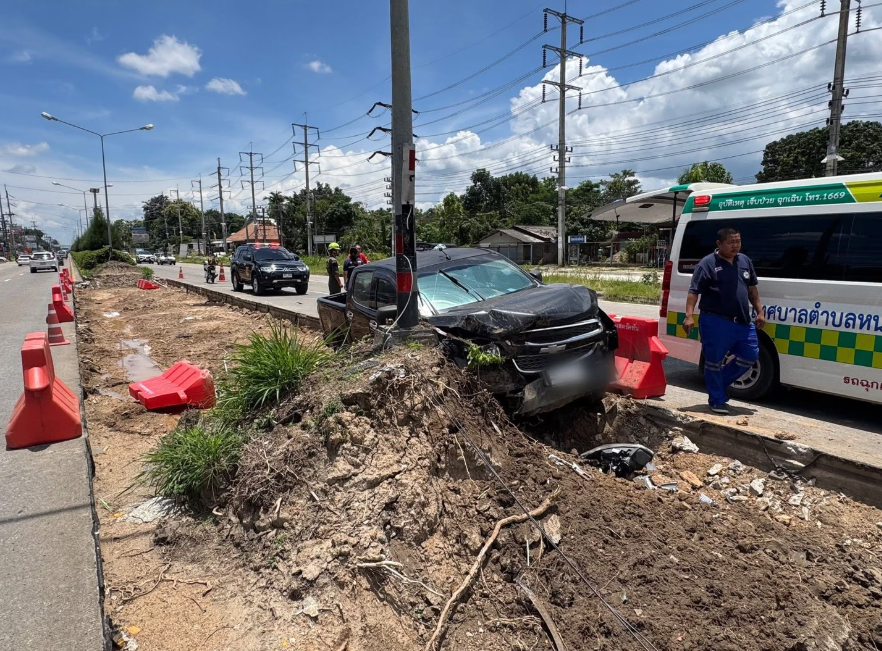 driver crashes sneezing