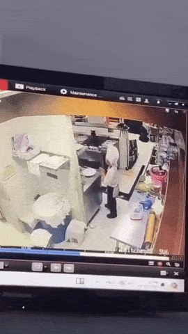 chef slapping intern