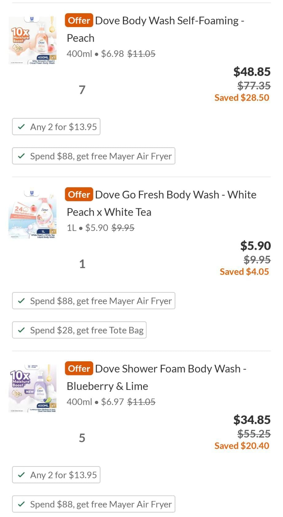 freebies fairprice order (4)