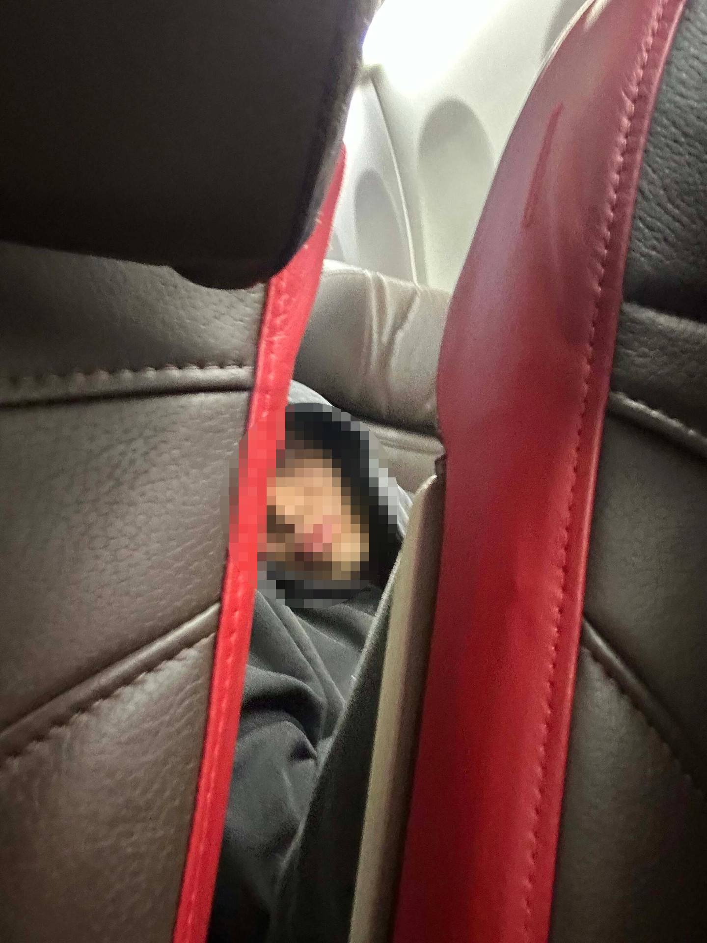 influencer kicks seat flight 1
