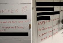 loanshark-related graffiti corridor