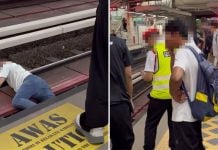 passenger falls train tracks