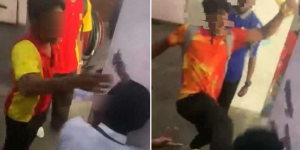 students assaulting classmate