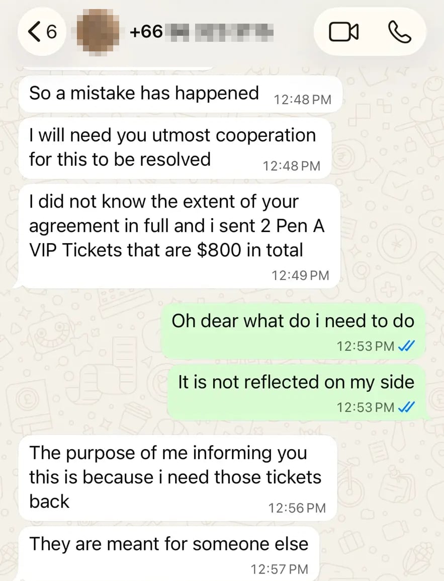 exo ticket scam