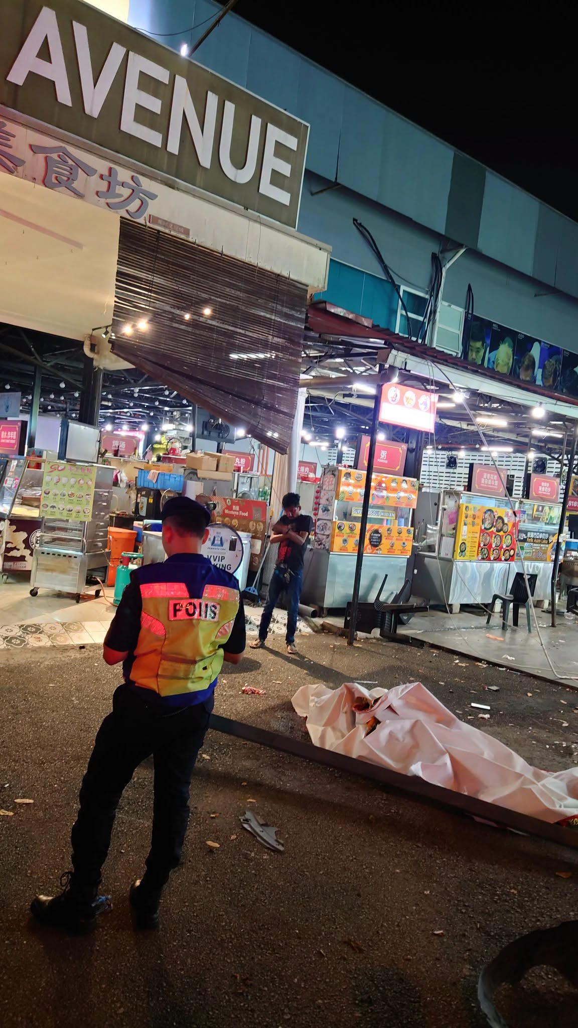 car crashes food court (3)