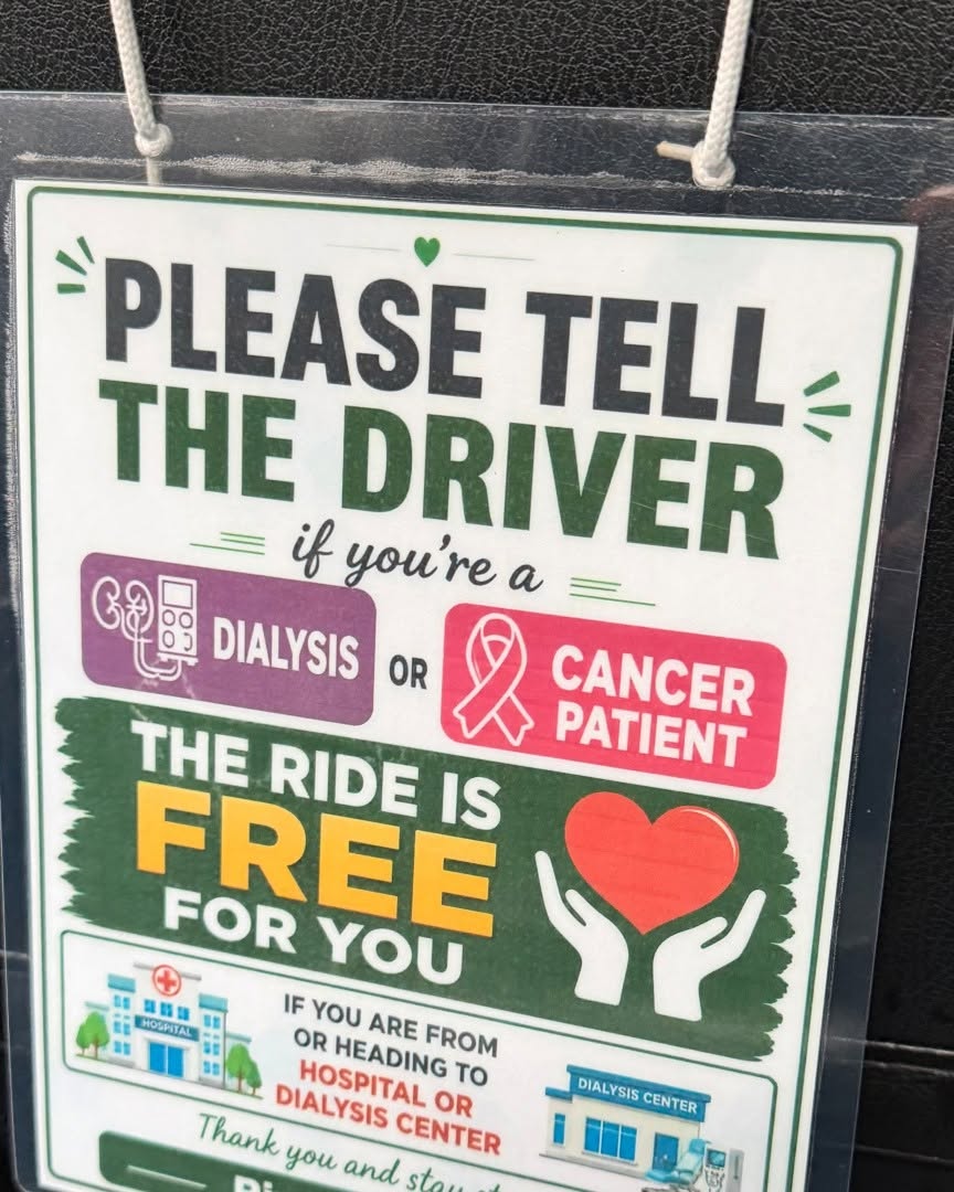 free rides dialysis cancer patients