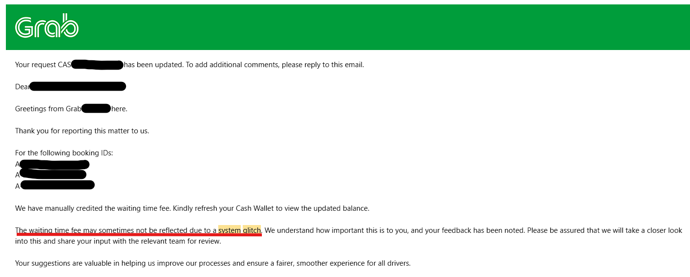 grab waiting fees