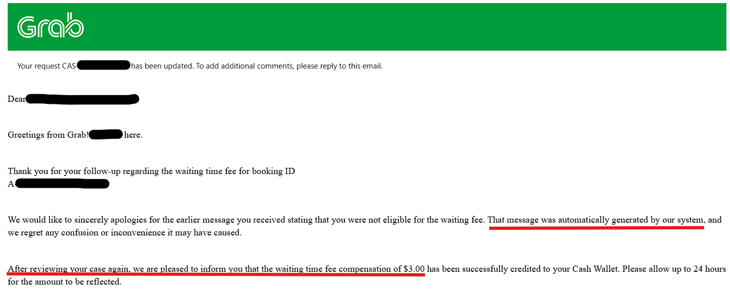 grab waiting fees